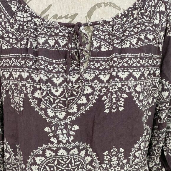 Forever 21 Women's Blouse Sz Small Bohemian Hippie Festival Gypsy Inspired Indie - Picture 7 of 13